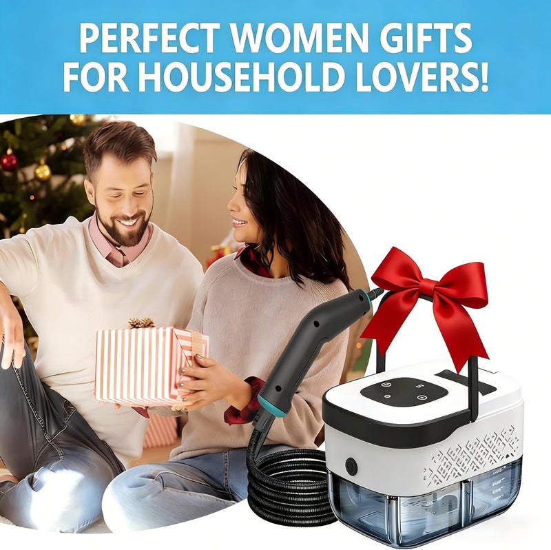 Coloeon Handheld Steam Cleaner for Home, Multi-Purpose Cleaning System, Black and White Design, Portable Steamer with Attachments, High Pressure Steam Cleaner for Home,Car,Dirt,Grease,Grout,Tile,Couch - Image 2